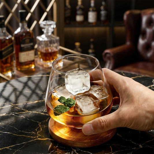 Tumbler-shaped Crystal Whiskey Glass Unspillable Cocktail Cup