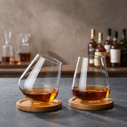 Tumbler-shaped Crystal Whiskey Glass Unspillable Cocktail Cup